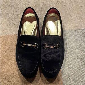 Black Velvet Loafers
